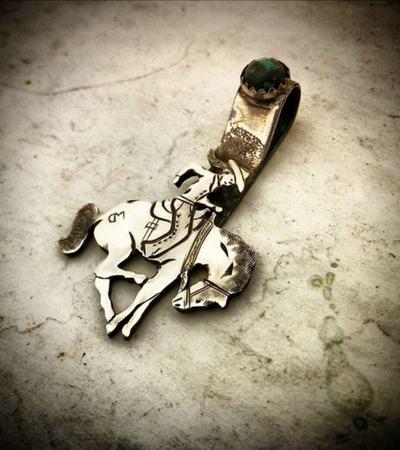 intricate horse pendant 